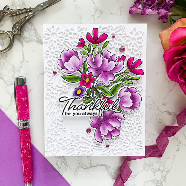 Floral Outline Frame die