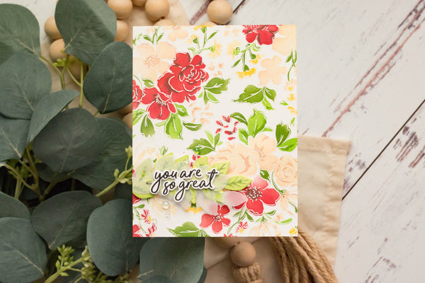 Floral Border stencil – Pinkfresh Studio