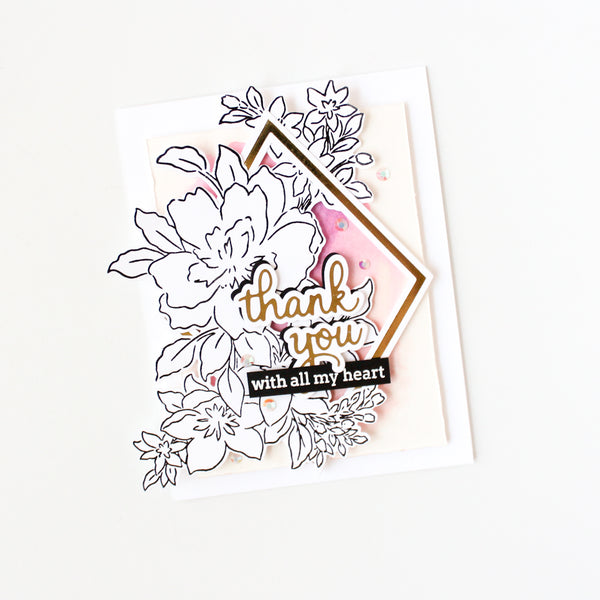 Pinkfresh Studio - Hot Foil Plate - Sentiment Suite - Thank You