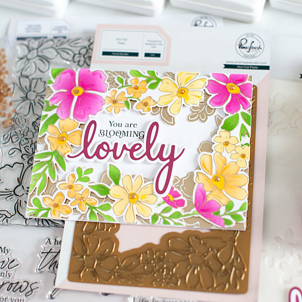 Pinkfresh Studio PINKFRESH DIE FLRL BORDR, Charming Floral Border