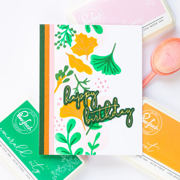 Pinkfresh Studio - Layering Stencils - Fall Leaf Border