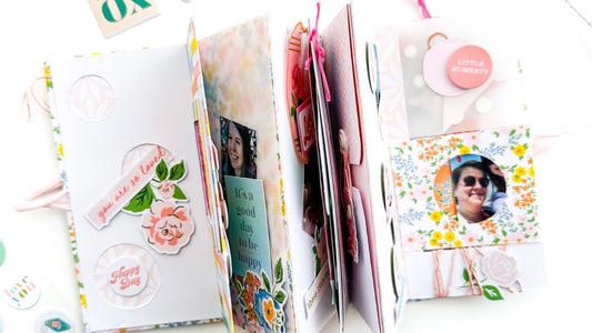 ONE SHEET MINI ALBUM WTH FLOWER MARKET I KERSTIN SCHEIDLER