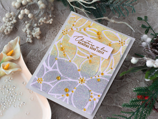 Christmas card with DIY stencil | Kristina Pokazanieva