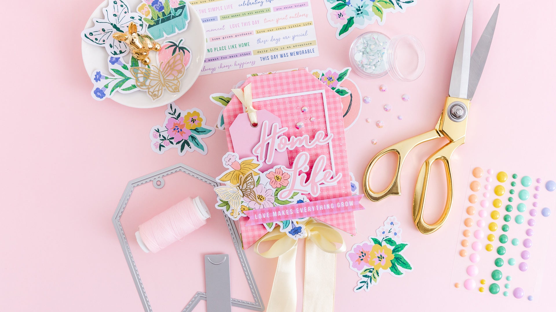 Home Life Tag Mini Album with Happy Blooms | Celes Gonzalo – Pinkfresh ...