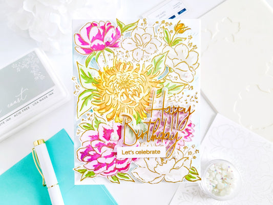 Flower Garden Stamp & Stencil Set┃Yasmin Diaz