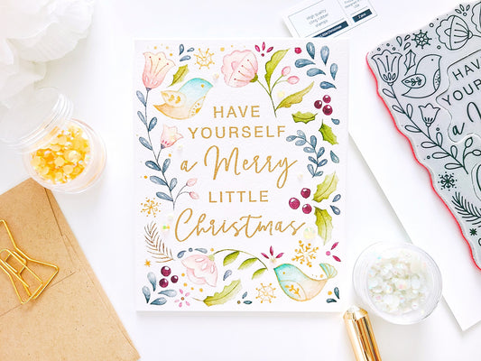 Merry Little Christmas Organic Card┃Yasmin Diaz