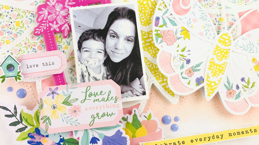 Happy Blooms Layout | Karlla Dauer