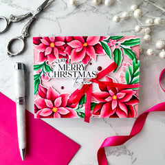 Poinsettia Frame cling stamp