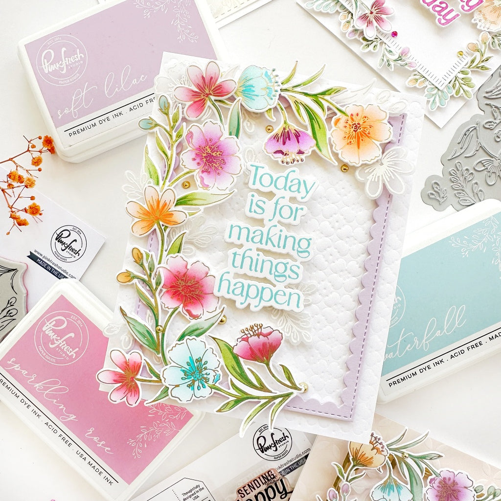 Breezy Blossoms press plate – Pinkfresh Studio