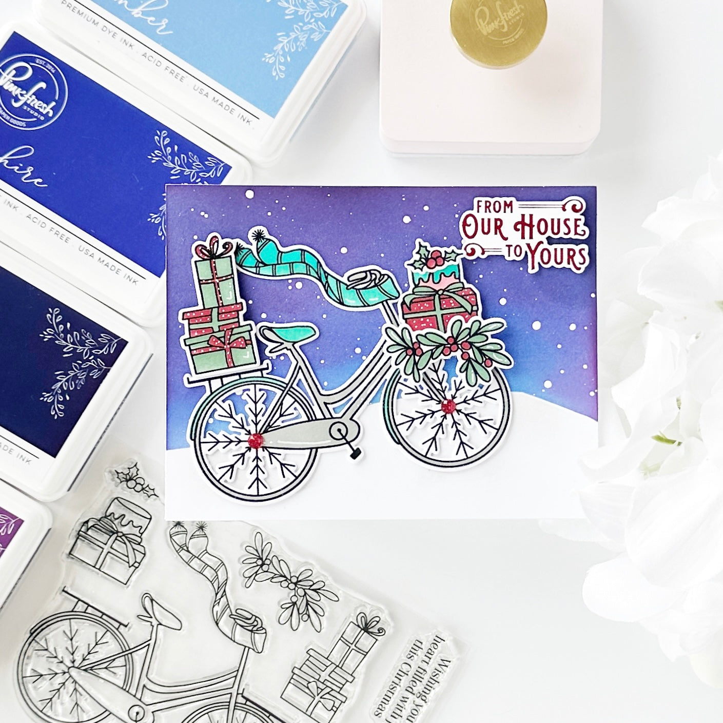 Clear Stamp Bundle: sold Flowers, Bicycle, Sentiments