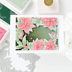 Poinsettia Frame stamp