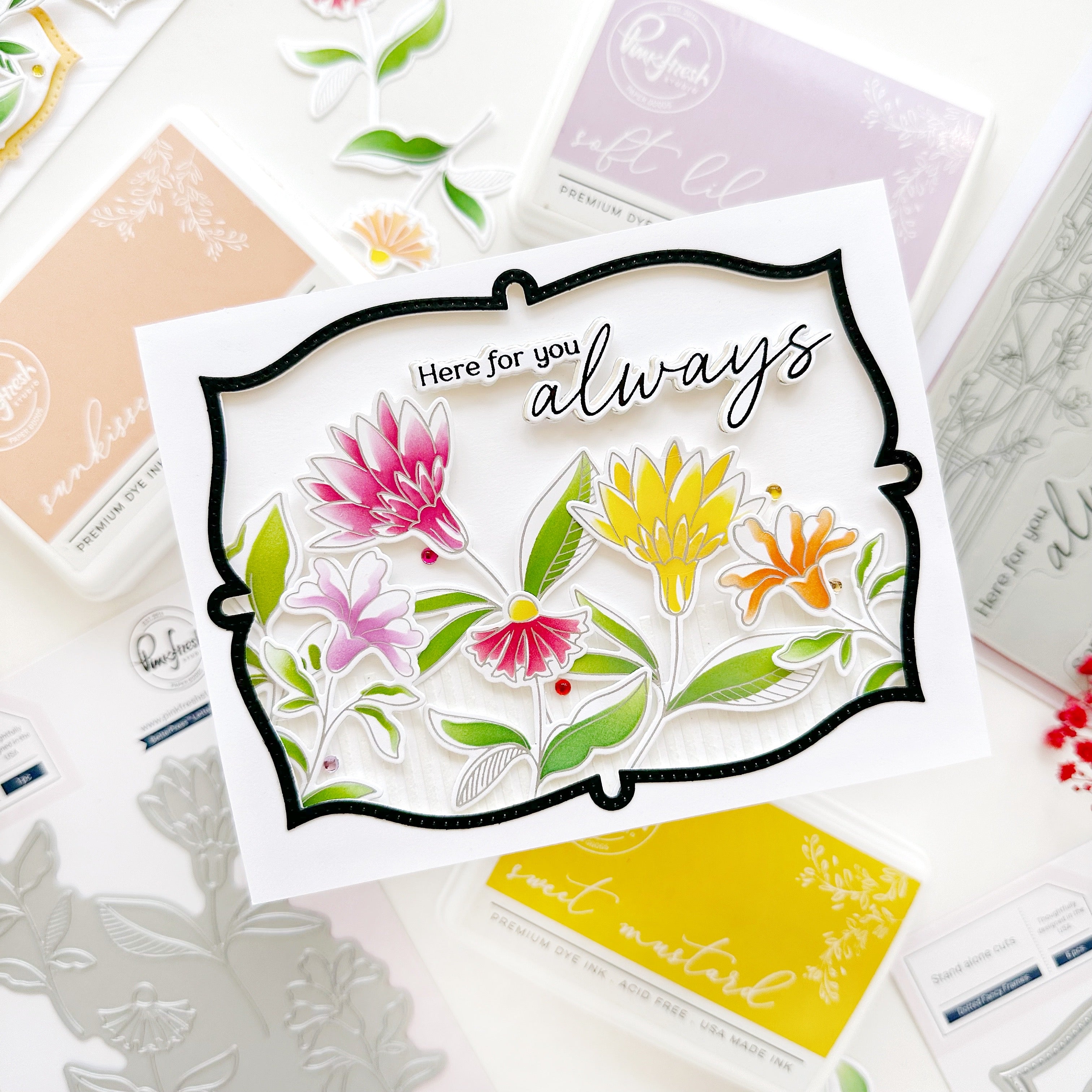 Kindness in Bloom press plate – Pinkfresh Studio