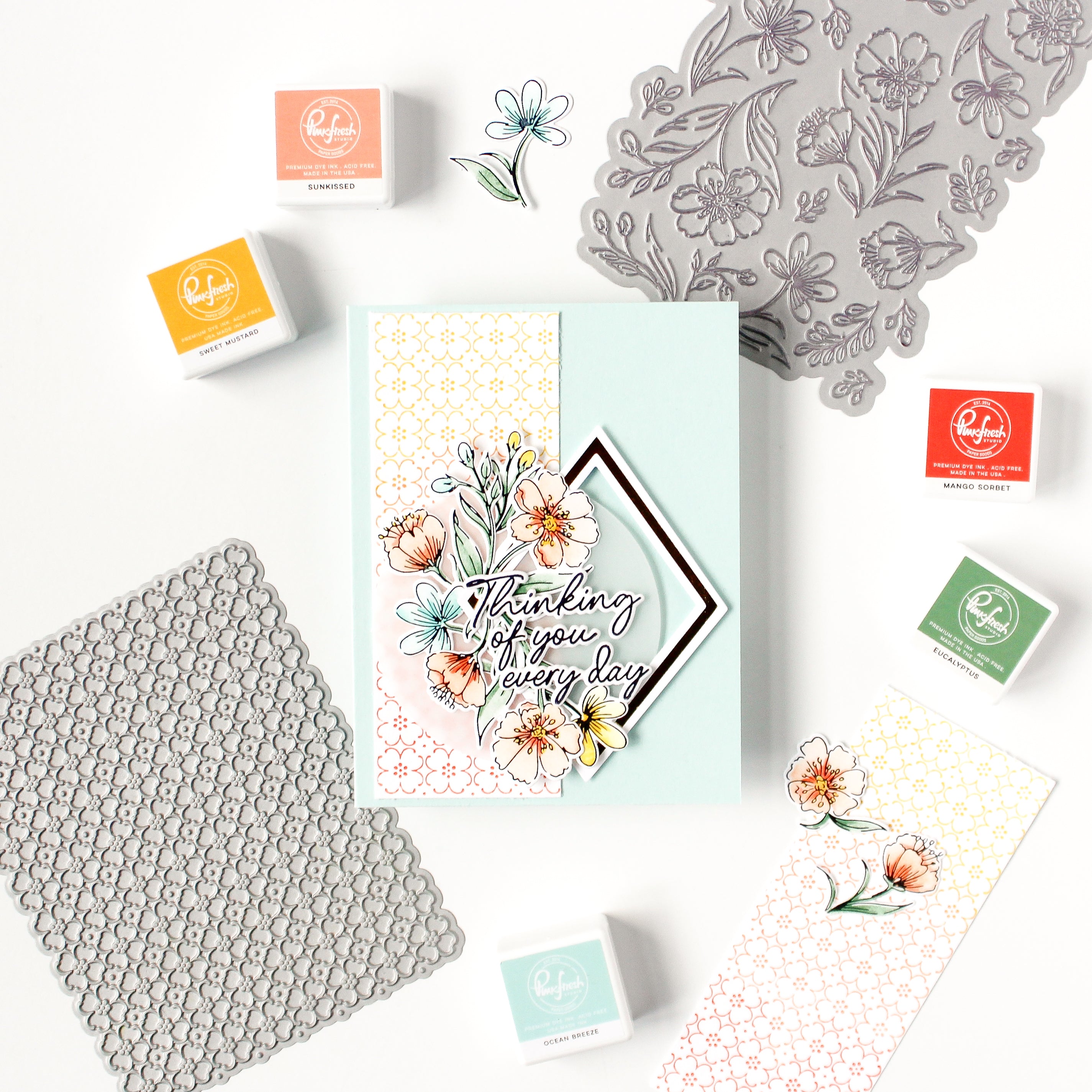 Breezy Blossoms press plate – Pinkfresh Studio