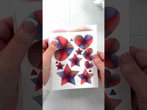 Radiating Hearts & Stars stencil