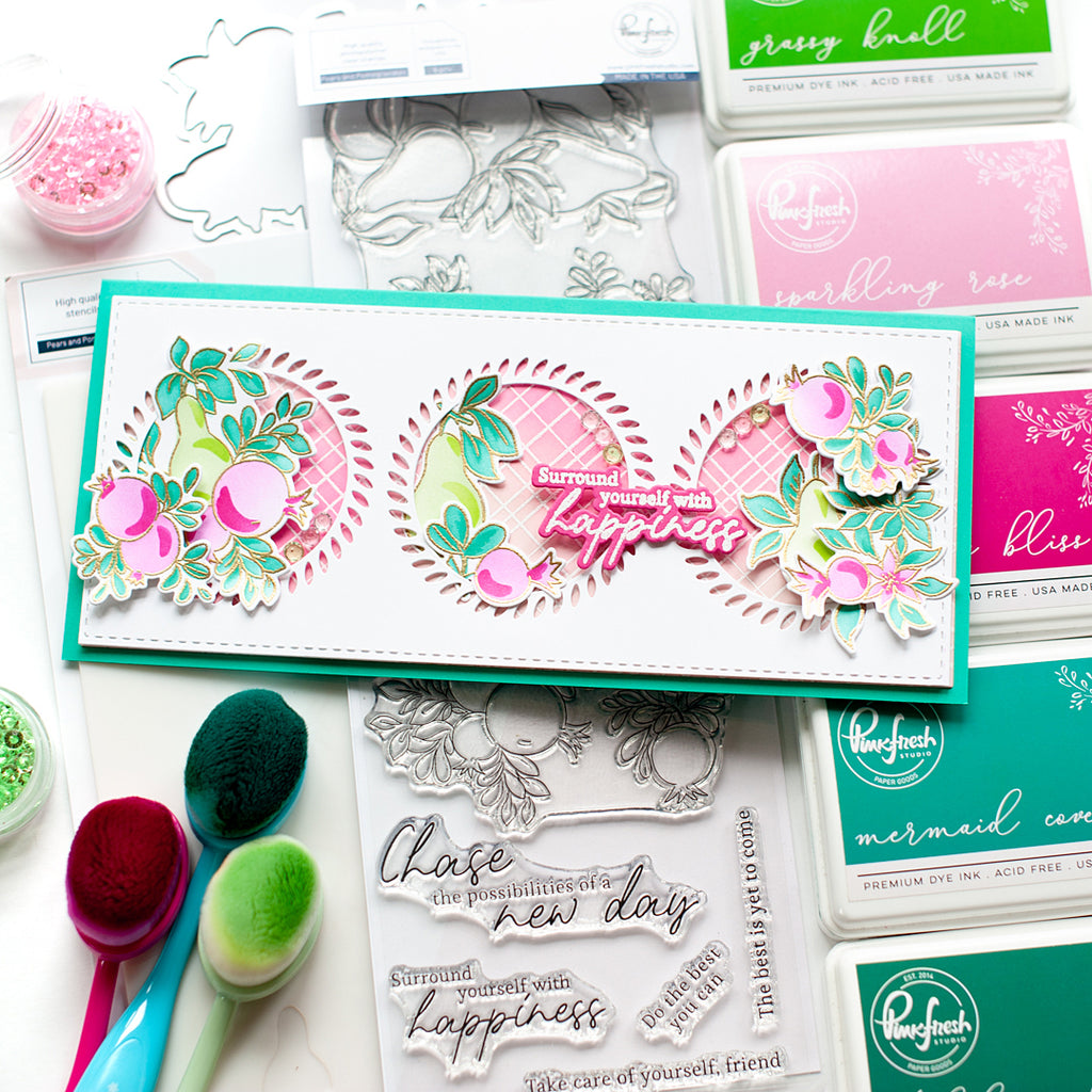 Slim stitched rectangle die set – Pinkfresh Studio