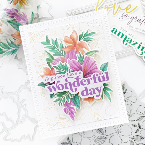 Hibiscus Washi die – Pinkfresh Studio