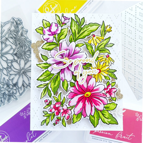 Painted Daisies stamp – Pinkfresh Studio