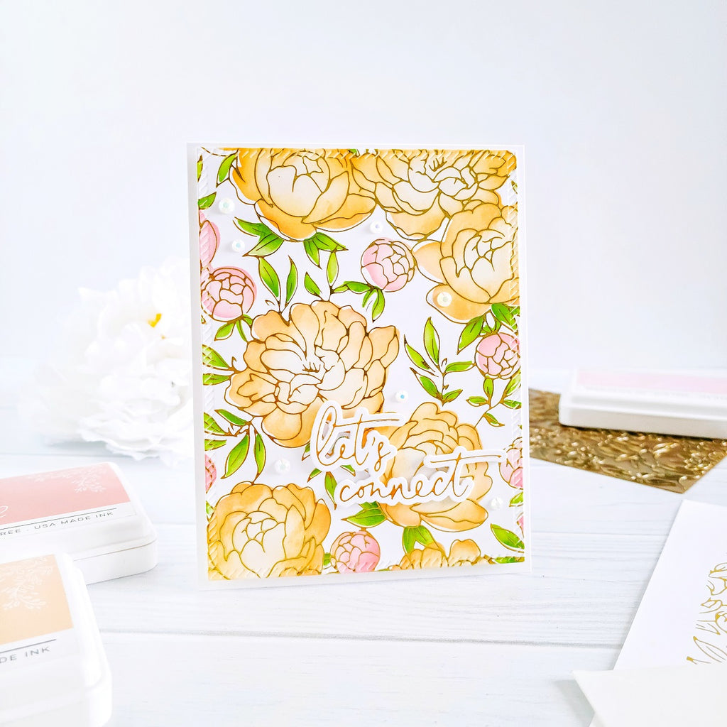 Peony Print hot foil – Pinkfresh Studio